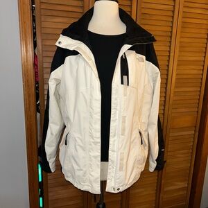 The North Face Black and Cream Jacket